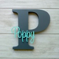 Personalised Wooden Letters - Charcoal
